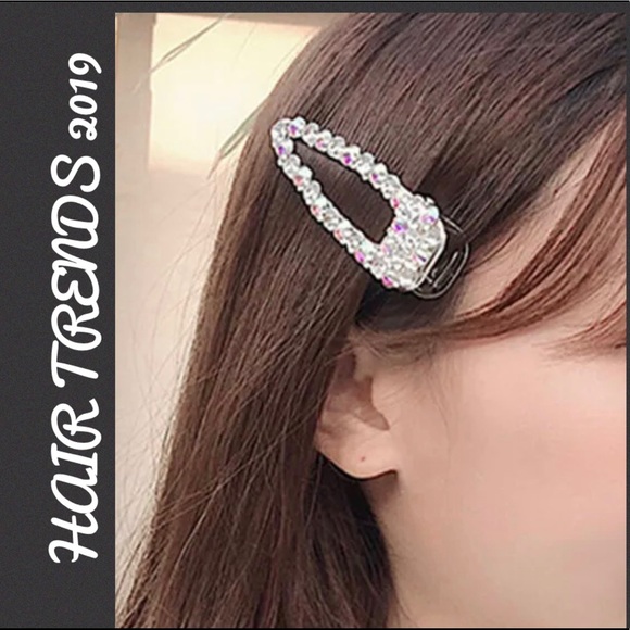 FASHIONABLE CRYSTAL HAIR CLIPS BARRETTE - Picture 3 of 5